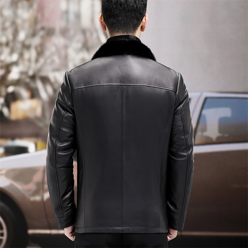 WL1915冬季新款真皮羽绒服男水貂领翻领夹克绵羊皮外套P930,男装夹克,电商B360A（原721A）