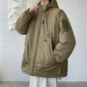 冲锋衣男羽绒棉服冬季轻薄机能风工装外套加厚痞帅棉衣M0785-P120图片