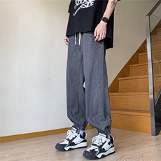 美式vibe裤子高街水洗牛仔裤男设计感小众拉链裤B8018P38，男装牛仔裤，星座1116-2