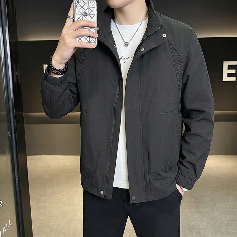 店主风夹克外套男春秋休闲百搭时尚立领男士夹克S8611-P80,男装夹克,星座310B-3