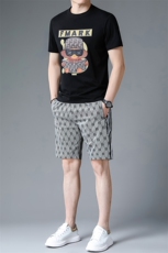 C231513钱塘2020-2夏季新款男士休闲运动套装时尚印花两件套P116，男装休闲套装，钱塘207-2