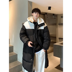90%鸭绒羽绒服 D5563-TP235 328 韩系高级感撞色连帽保暖外套图片