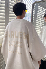 春夏新款美式字母烧花麂皮绒短袖大码M~5XLXZ604-DT305-P45控58，男装T恤，星座604