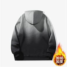 得物复古潮牌渐变连帽宽松加绒情侣长袖卫衣A436-2505-P50，男装卫衣，电商A436