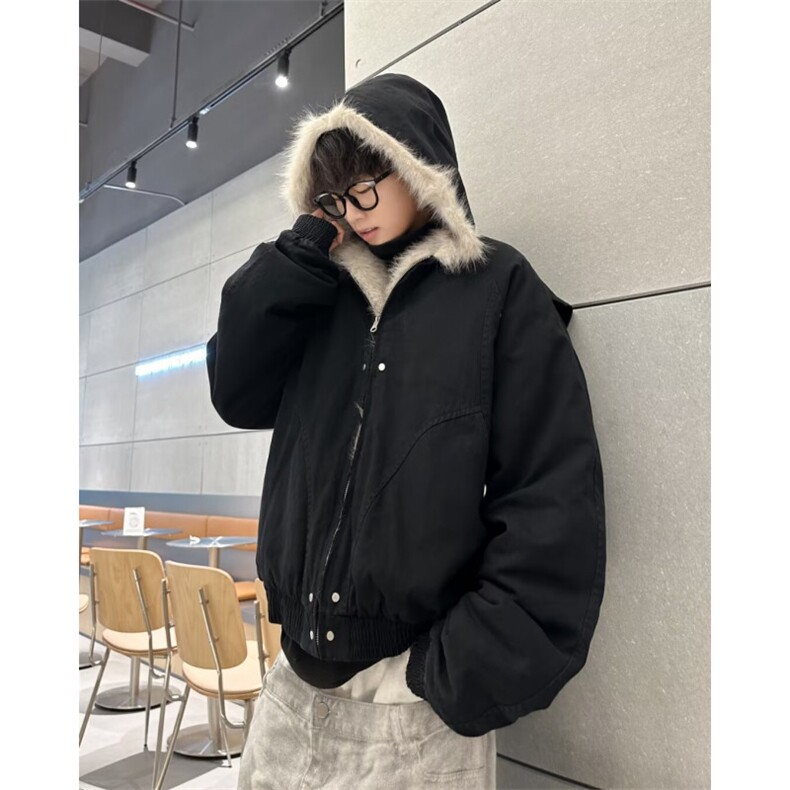美式冬季短款棉服男夹克保暖棉袄情侣外套,男装夹克,星座716-2