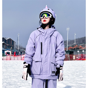 2024春季户外防水防风滑雪服中性风加厚保暖登山服外套M69-P170图片