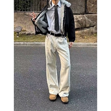 网图有货美式宫廷花卉口袋设计打褶立体裁剪休闲裤男女A1293-P53，男装休闲裤，星座1505
