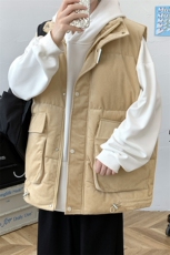 冬款加棉加厚背心棉服港风百搭立领马甲外套男士8156-P95控价118，男装背心/马甲，电商A441-1