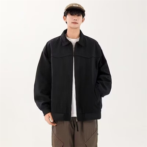 2026春复古拼色翻领工装夹克情侣装棒球服外套 JK6115图片