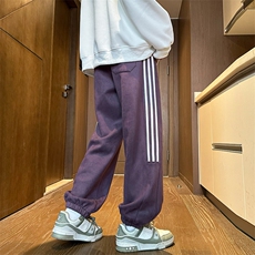 2023冬季新款内景大码加绒麂皮绒织带卫裤M-5XHK23889-特P50，男装休闲裤，电商A022