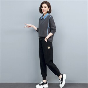 长期现货，卫衣套装女2022年新款春季韩版时尚休闲春秋两件套图片