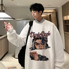 抖音品质400克重磅复合圆领卫衣大码落肩长袖上衣外套FY336-P35，女装短外套，星座610B-1