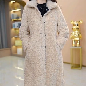 【大货已出】双面穿时尚雪尼尔绒加厚外套女新款显瘦减龄大衣图片