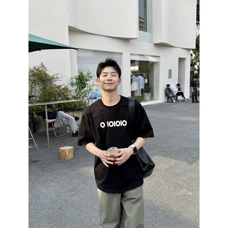 2025网图三本针高品质潮夏季新款宽松圆领印花T恤2548-P29现货,男装T恤,电商C310-1