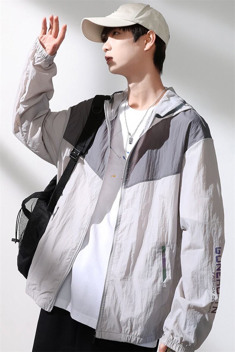 Z5060春夏男士透气皮肤衣速干外穿防晒服薄款户外免烫外套,男装防晒衣,电商B360