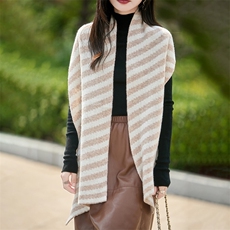 2025百搭时尚简约女款羊毛斜角围巾，围巾，哲奥羊绒