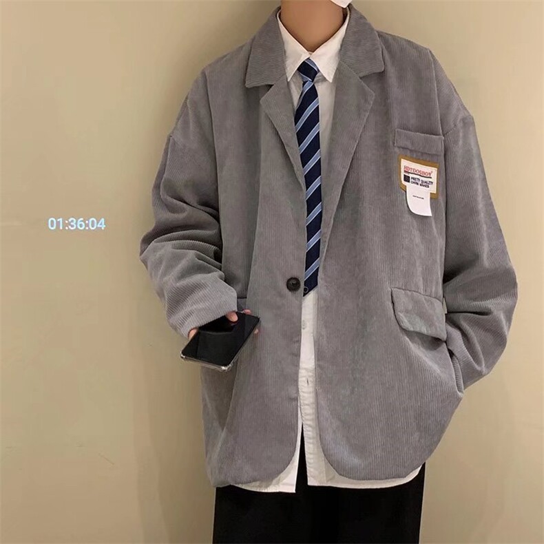 男士休闲西装灯芯绒外套WY15P57,如何挑搭配西装的包包图片
