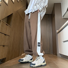 抖音秋冬加厚重磅欧棉绒束脚卫裤休闲裤子学生运动裤WK43-P38，男装休闲裤，电商A099