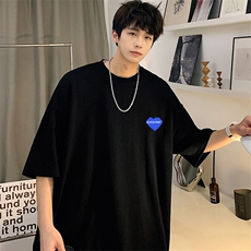 CL10常年款男休闲爱心字母印花T恤衫圆领半袖五分袖TEE男女中性，男装T恤，星座115A-3