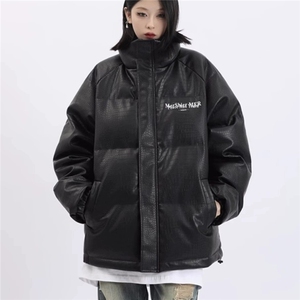美式立领鳄鱼纹PU皮棉服外套男保暖潮宽松面包服棉衣TT3353 P115图片