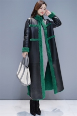 加厚保暖舒适修身显瘦纯色长款棉服冬季新款皮毛一体外套女，女装棉衣/棉服，天丽