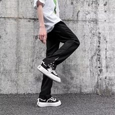 美式牛仔裤男春秋新款休闲扣装饰直筒裤KJ71P38，男装牛仔裤，星座1116-2