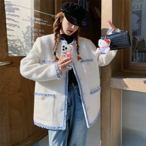 2C085-Q036P295  小香风90白鸭外套羊毛毛呢羽绒服  控448图片