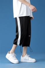 7XL-M2023春夏新款港风七分裤男中性风男女小脚裤中裤加肥加大码，男装休闲裤，钱塘717(原712)