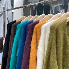 水貂毛毛衣v领颜色显白，女装针织衫/毛衣，MJJ