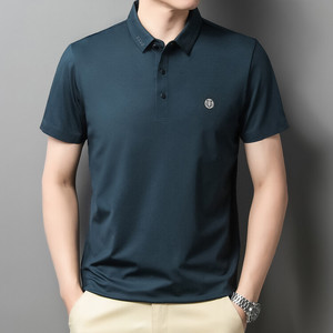 短袖T恤男薄款翻领上衣夏季中年男士商务休闲弹力POLO衫爸爸装图片