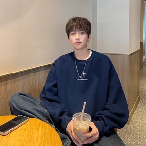！ 圆领卫衣男装港风长袖T恤男外套男WY190-P28图片
