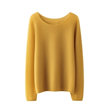 2025年秋季7针单股圆领袖口收口长袖套头，女装羊绒衫，绒知纯羊绒