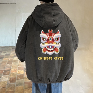 控价158牛仔外套男大码加厚加绒棉衣男羊羔毛棉服男 NM53185-P140图片