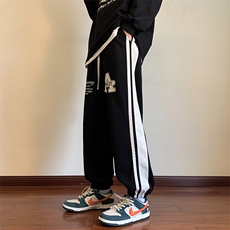 港风休闲裤男宽松直筒拖地裤束脚裤卫裤KP611P50，男装休闲裤，星座1204-3
