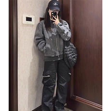 cleanfit短款正肩牛仔外套男女款春秋季潮牌高级感无领机车夹克，男装夹克，星座506A