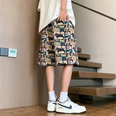 夏季新款大码休闲裤男小狗刺绣短裤五分裤子217-2-K205-特P35，男装牛仔裤，星座217-2