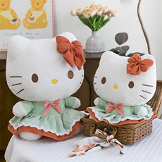 壮壮熊网供 田园凯特猫安抚玩具女生男生生日礼物可爱甜美玩具