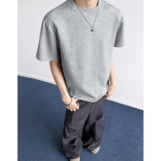 2026夏季新款270g华棉正肩解构拼接短袖DT60001特P14建议零售价38，男装T恤，电商A001