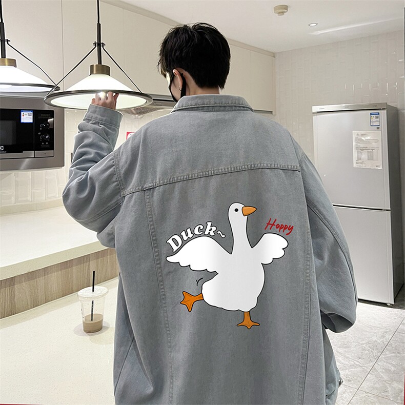 牛仔夹克男大码牛仔外套男茄克NJ77273-P60加绒款-P75,男装夹克,电商A040