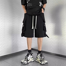 工装短裤男韩版潮流高街帅气2024夏季新款ins宽松五分裤K3806-P36，男装休闲裤，星座412-3