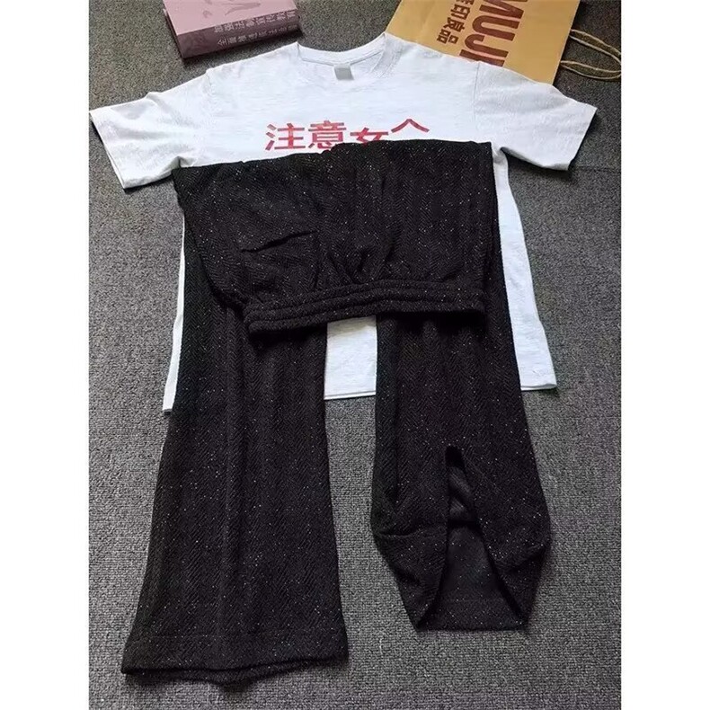港风秋款男满天星条纹直筒宽松长裤系带休闲裤h0441P43,男装休闲裤,星座1013-1
