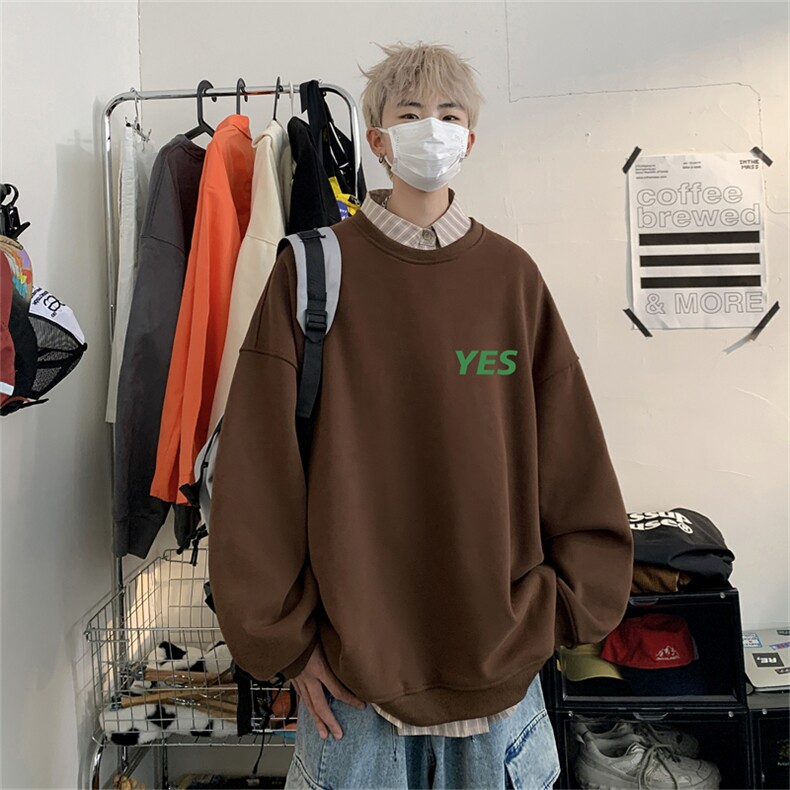 特P25控48秋冬新款男士圆领卫衣宽松休闲日常百搭上衣WQ2424,男装卫衣,电商B370