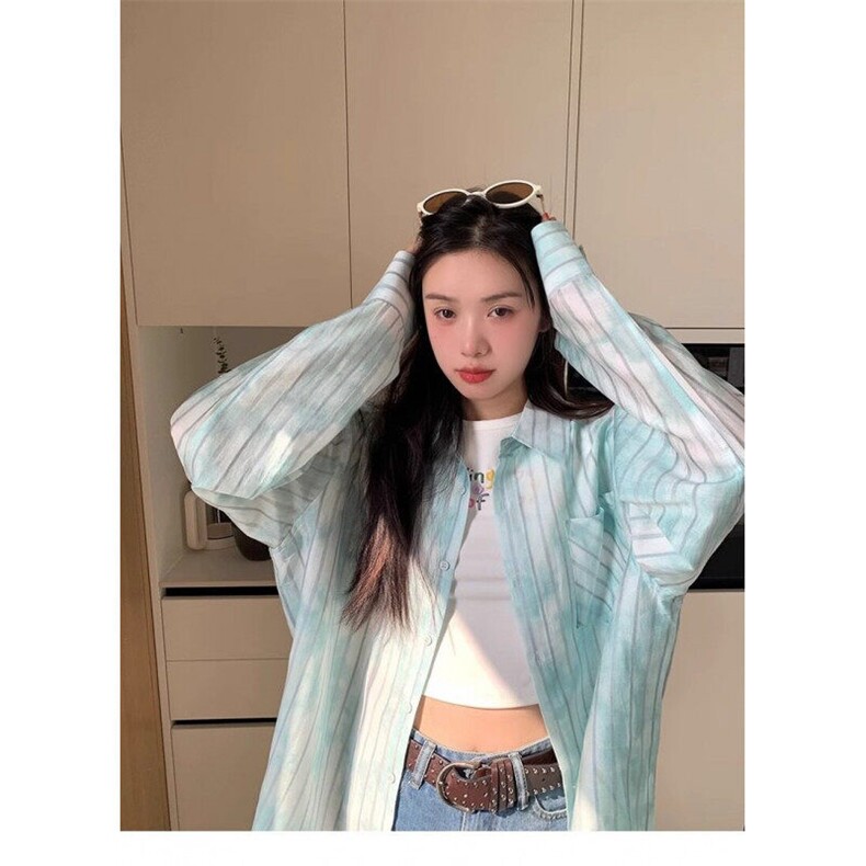青春流行新款气质休闲长袖ins衬衫尖领潮百搭男女情侣夏季防晒衣,男装衬衫,星座506A
