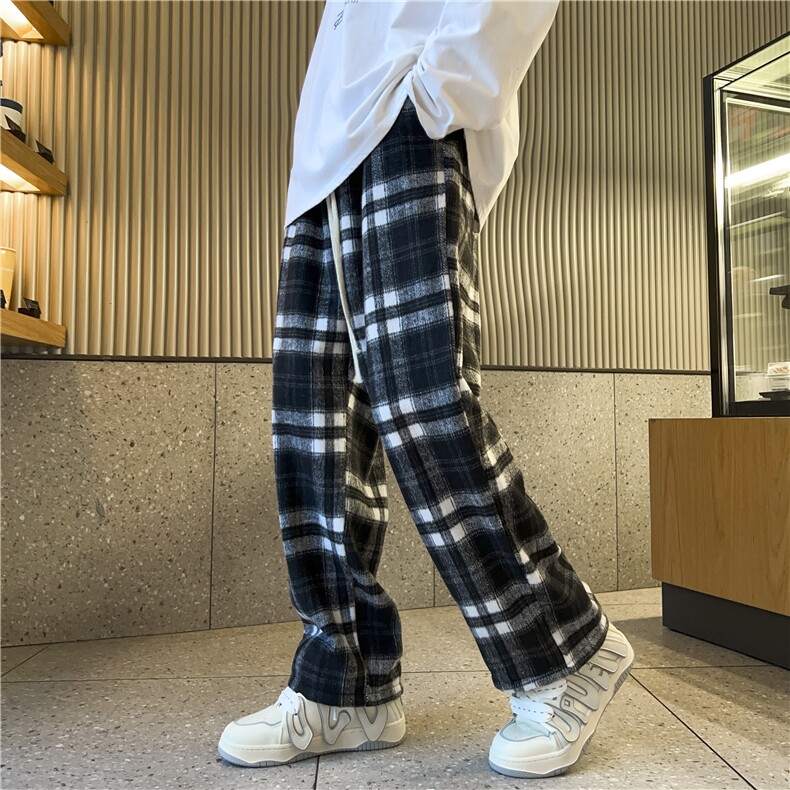 DA922-常规P42加绒P52新款格子男韩系潮流痞帅百搭男士休闲裤,男装休闲裤,星座603-2