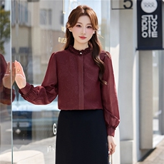 BAO现货2026春季新款时尚气质优雅女高级感减龄显瘦长袖百搭衬衣，女装衬衫，时尚俏佳人