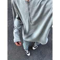 【有货】cleanfit半拉链华夫格卫衣男款圆领长袖t恤W007LL-特P38，男装卫衣，星座1007（原301D）