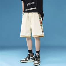 1蓝底大码M-5XL中性风短裤女男士中裤男潮流五分裤DK7791P45控59，男装牛仔裤，星座226-2