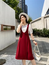 夏季假两件连衣裙，女装连衣裙，唯美