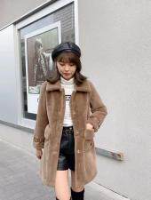 冬装新款、紫金貂裘皮大衣外套，女装，拉思维加丝