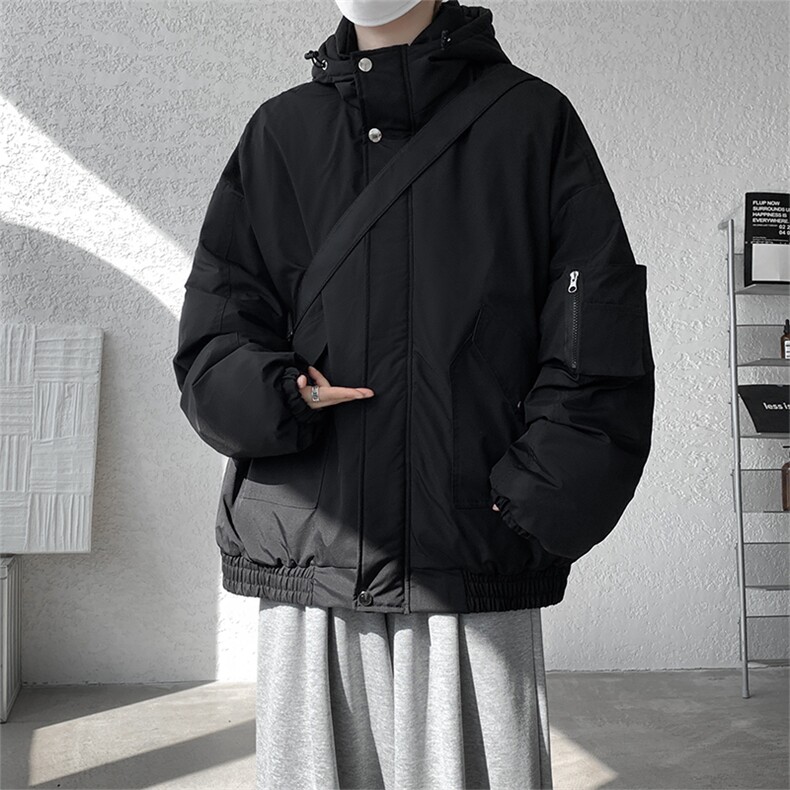 棉服男冬季新款港风宽松连帽棉衣MF9006-P90，男装棉衣，星座214-3